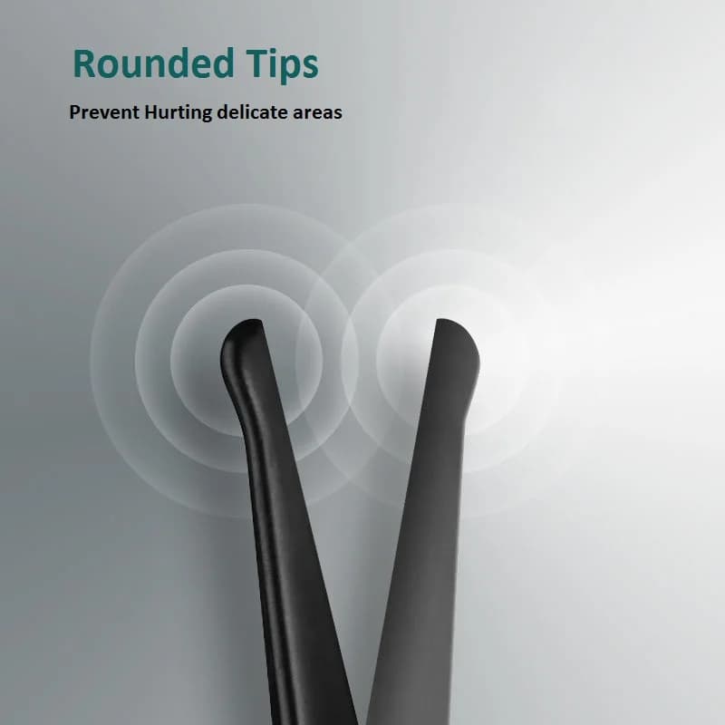 مقص شعر الوجه الاحترافي من الفولاذ المقاوم للصدأ مقص دائري للشوارب وشعر الأنف واللحية والحاجبين والرموش - 2