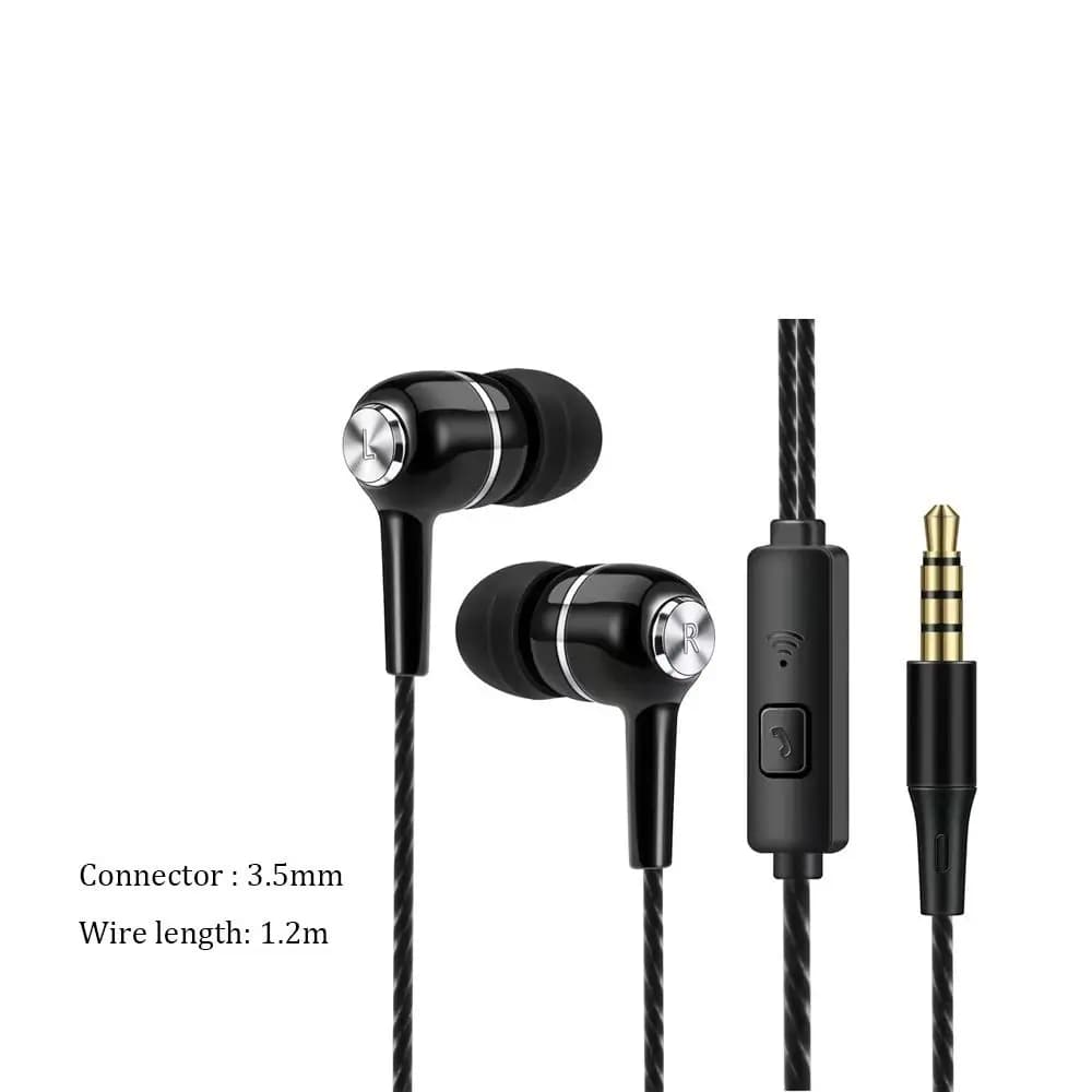 Stereo In-Ear Earphone Bass With Microphone HiFi Headphone Portable Earpiece Wired Headphone for Apple/Android/Huawei - 6