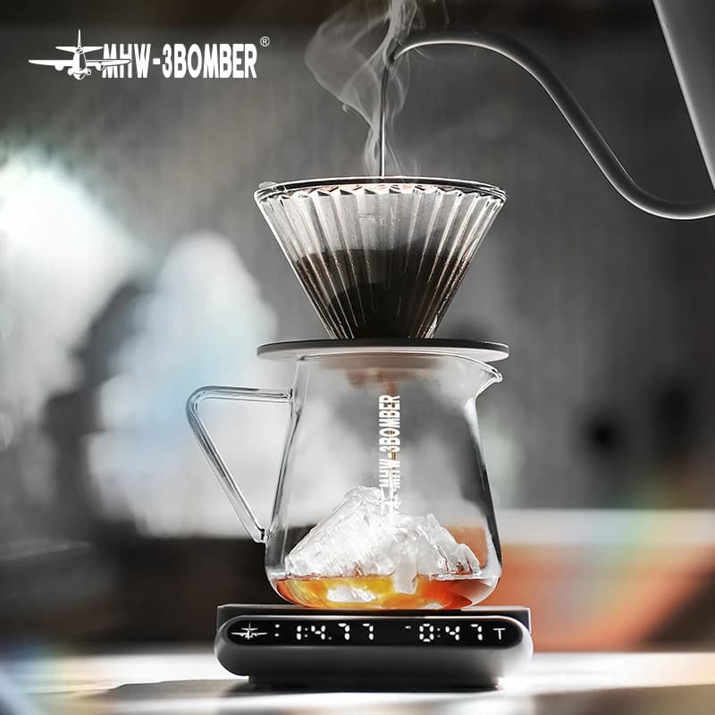 MHW-3BOMBER 500ml Coffee Server Glass Coffee Pot Espresso Dripper Pour Over Maker Brewer Pot Clear Chic Home Kitchen Accessories - 4