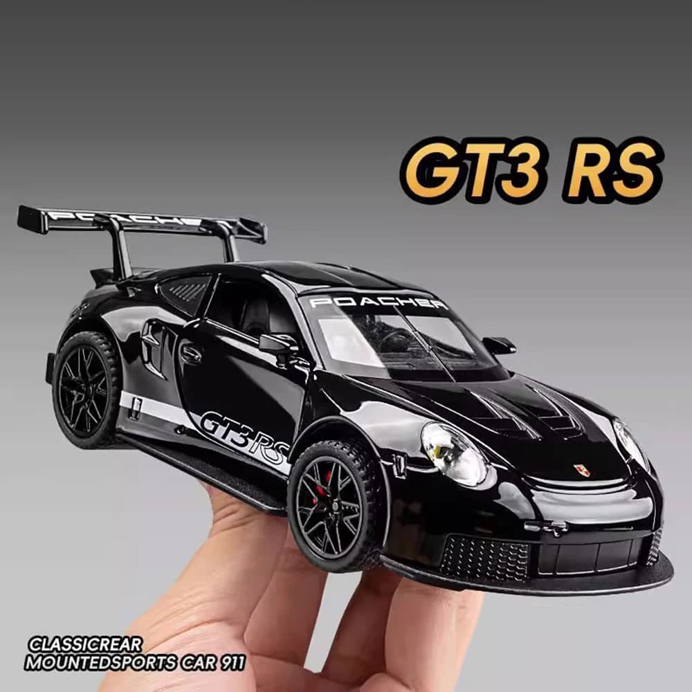 نموذج مصغر لسيارة 911 GT3RS Panamera، مقياس 1:32، أبواب قابلة للفتح، إضاءة وصوت، إطارات مطاطية، هدية عيد ميلاد للأولاد