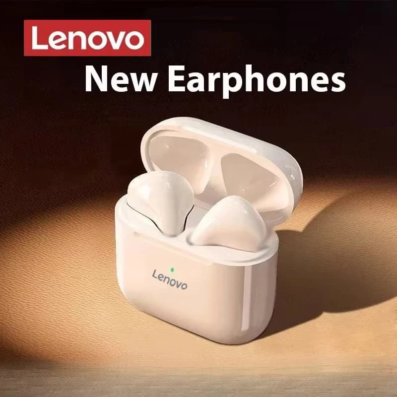 سماعات بلوتوث عالية الجودة من لينوفو بتصميم أنيق مع ميكروفونين ستيريو للحد من الضوضاء وسماعات أذن تعمل باللمس
