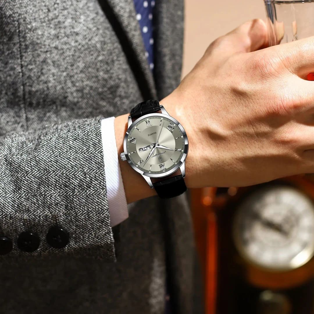 POEDAGAR Top Luxury Watch For Men Military Waterproof Luminous Date Week Man Wristwatch Leather Men's Quartz Watches Sport Reloj - 6