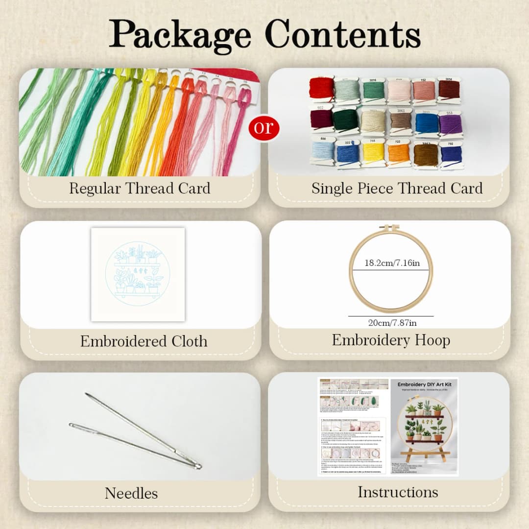 1pc 20X20CM/15X15CM  Embroidery Starter Kit DIY kit cross stitch Sewing Art-Flowers and Women - 5