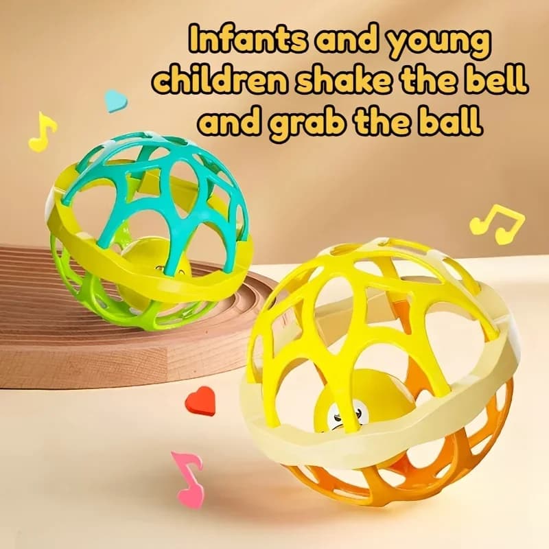 Vibrating Hand Bell Toy for Babies - Sensory Development Toy for Auditory Skills, Grip Training & Tactile Stimulation