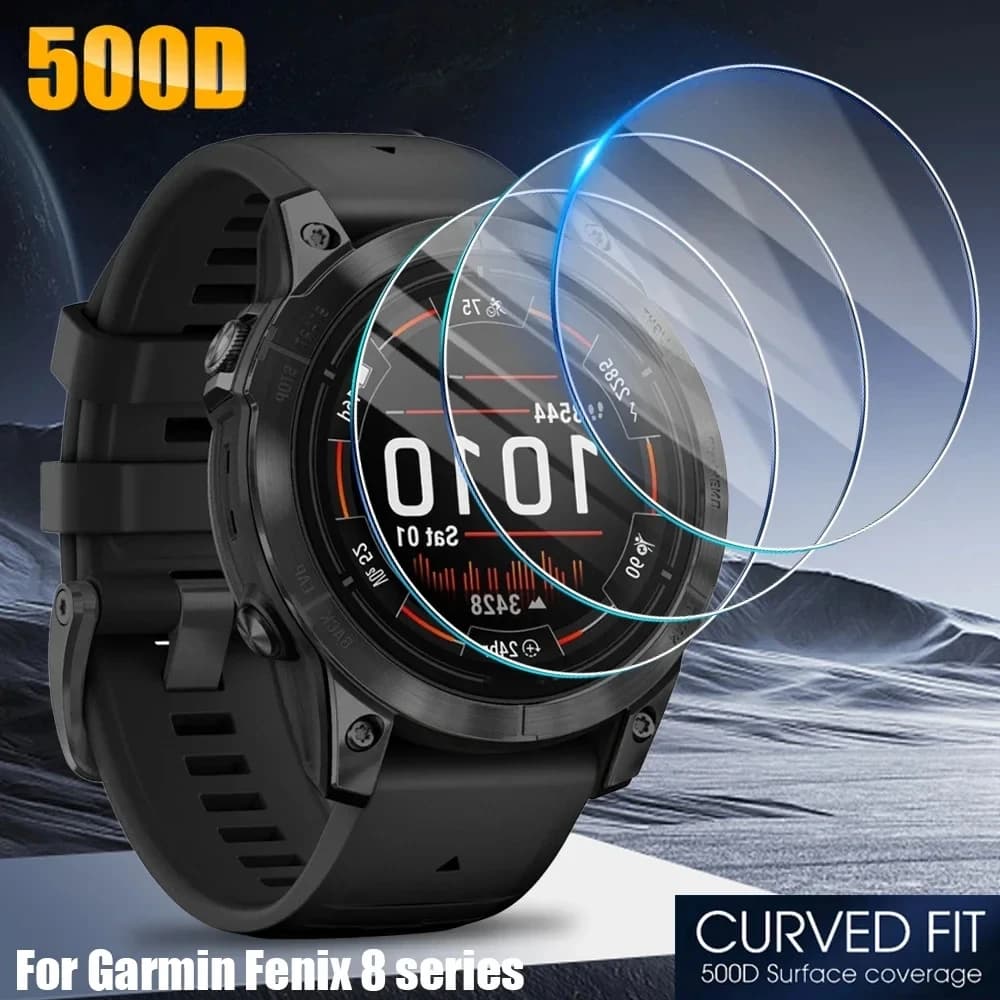 5pcs/lot Tempered Glass Watch For Garmin Fenix 8 43mm/47mm/51mm Screen Protector Film For FenixE 47mm Solar Smart Watch - 5