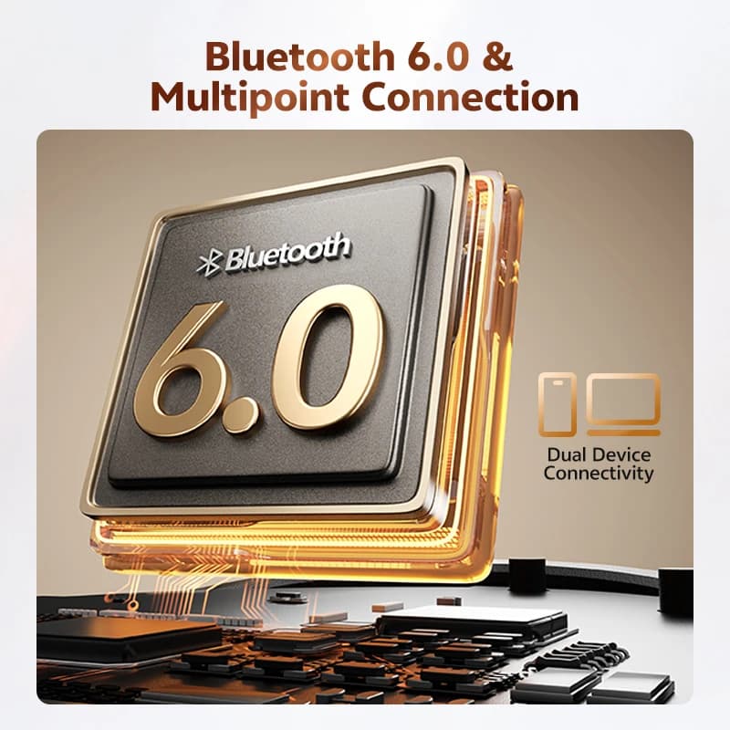 QCY Crossky C50 CT06 Clip-On Earbuds Bluetooth 6.0 Open-Ear Dual-Magnet Drivers Bass Boost Headset 4 Mic AI Clear Calls 35H IPX5 - 6