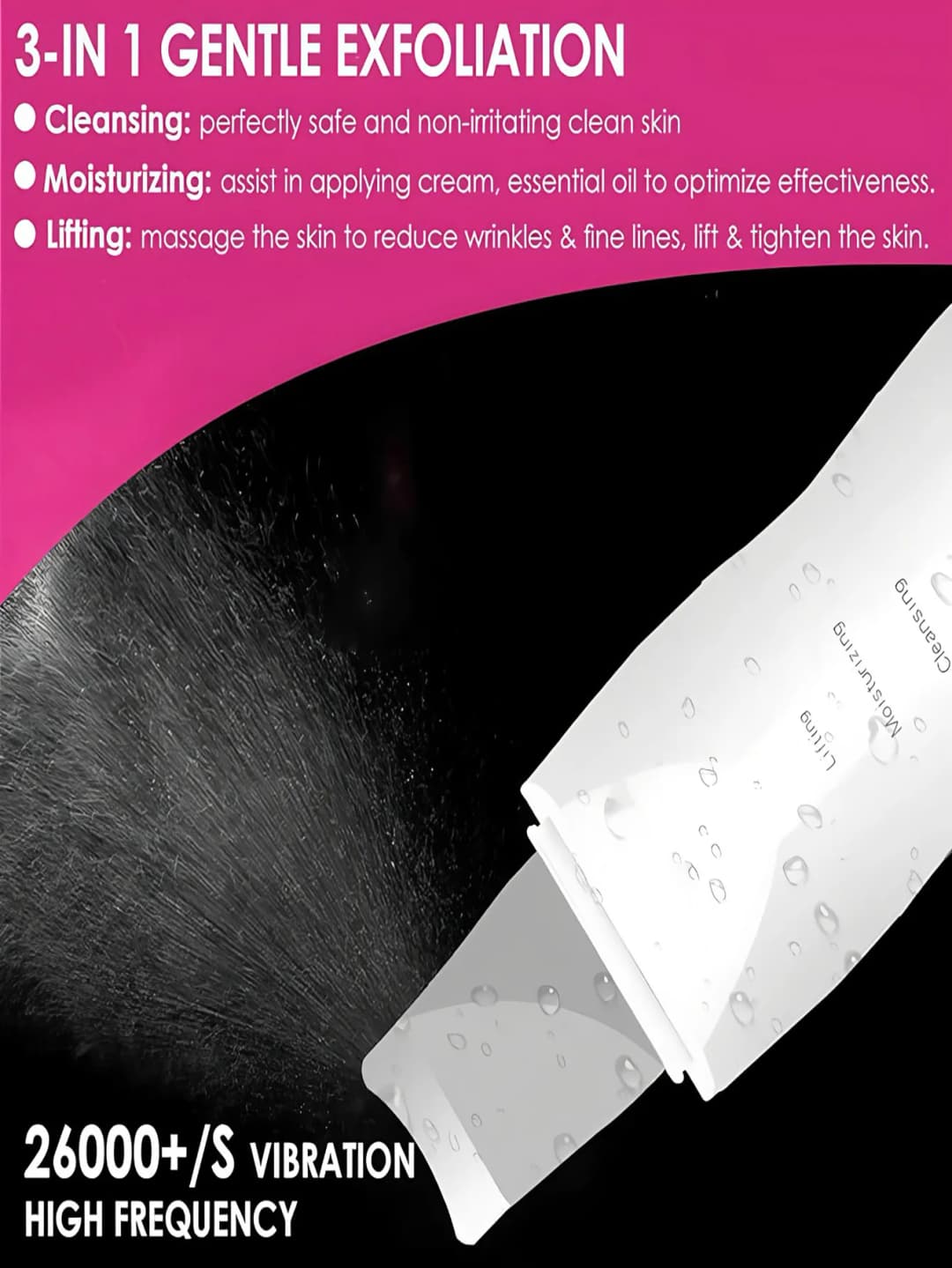بالموجات فوق الصوتية الجلد الغسيل الغسيل العميق يهتز منظف للوجه مجرفة الوجه الغسيل تقشير مزيل الرؤوس السوداء مدلك الوجه - 6