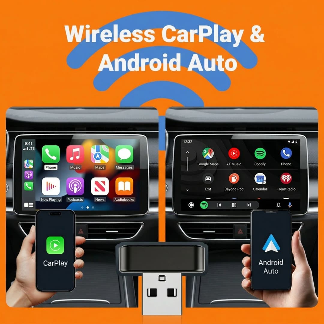 2026 New Smart Wireless CarPlay Android Auto Adapter Hassle-Free Plug&Play Stable BT WiFi Connect OTA Updates For Toyota Audi VW - 4