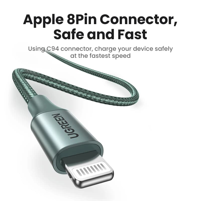 كابل UGREEN MFi USB C إلى Lightning: شحن سريع PD20W لـ iPhone 14 و13 و12 Pro Max Mini، كابل بيانات لـ iPhone وiPad - 4