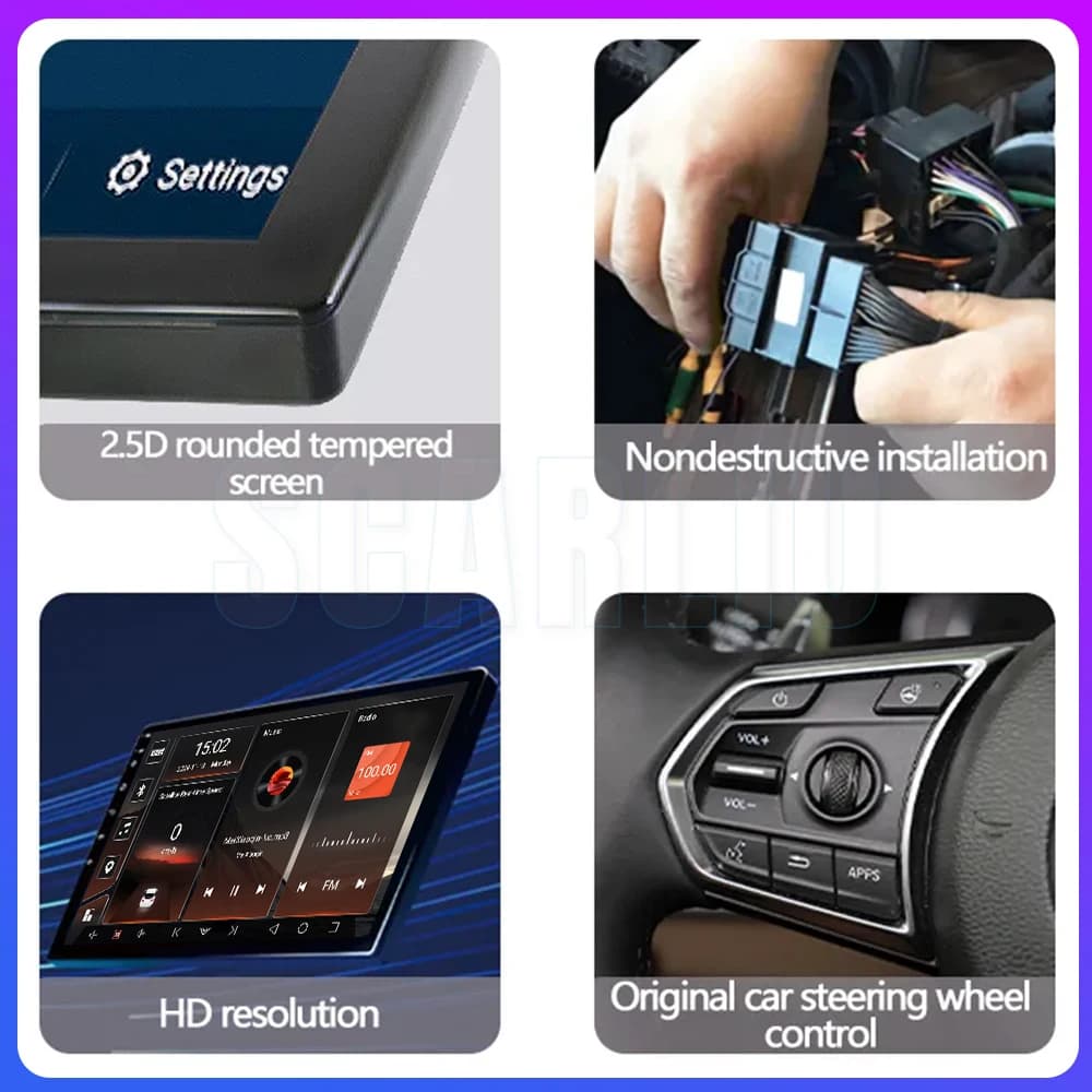 For Smart Fortwo 451 2005 - 2010 2010-2015 Multimedia GPS Navigation DSP RDS 4G SWC CarPlay 2Din 9inch Android Auto Car Radio - 5