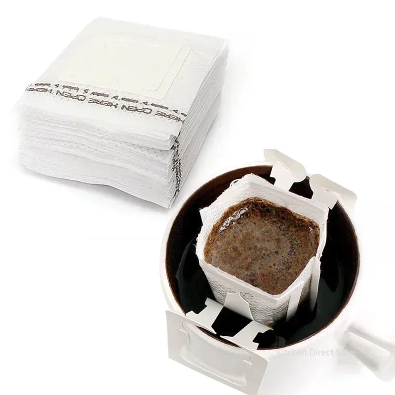 50/100pcs Coffee Filter Bags Disposable Drip Coffee Paper Pack Portable Hanging Ear Espresso Coffee Accessories Tea Tool - 2