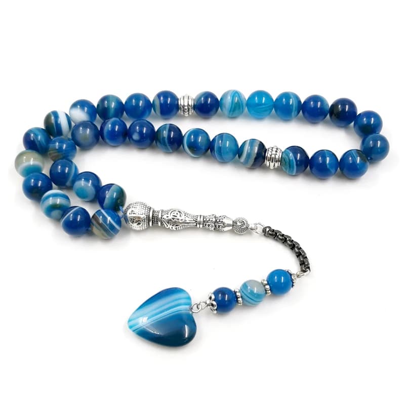 Tasbih Natural agate stone 33 prayer beads ramadan accessories Professional Misbaha