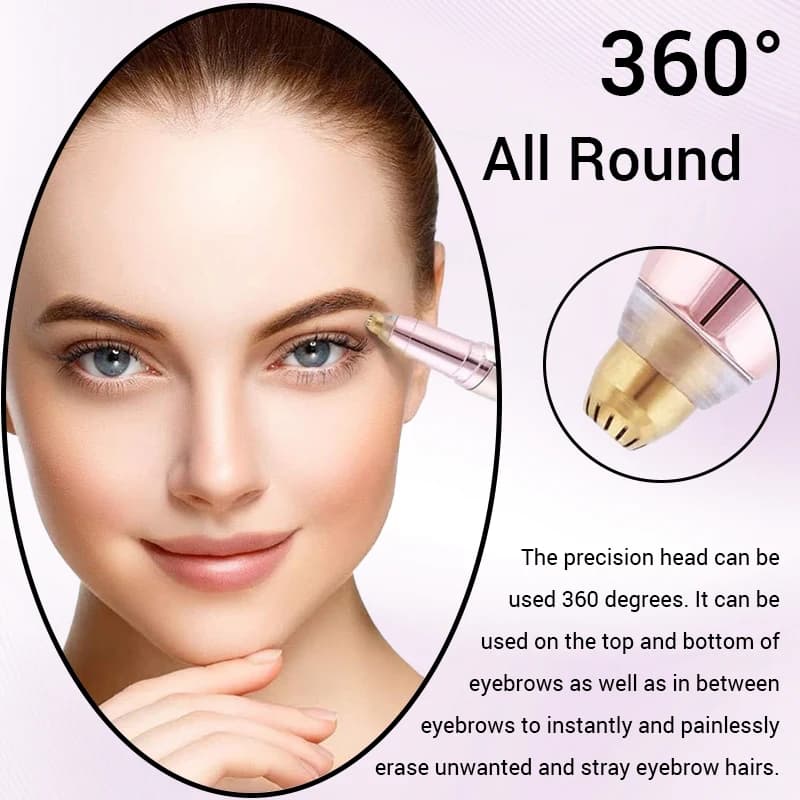 Electric Eyebrow Trimmer Security Hair Removal Eye Brow Epilator USB Charger Mini Shaper Shaver Hair Removal Painless Beauty - 3