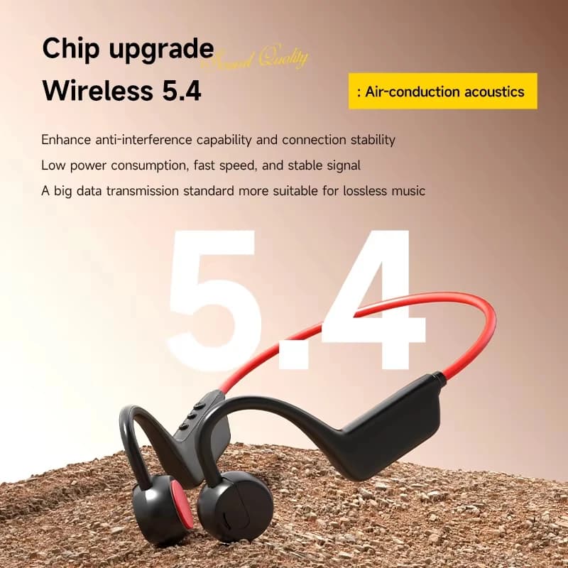 Bone Conduction Headset Wireless Swimming Sports Headphone IPX8 Bluetooth 5.4 With Mic Waterproof Exercise Fitness - 3