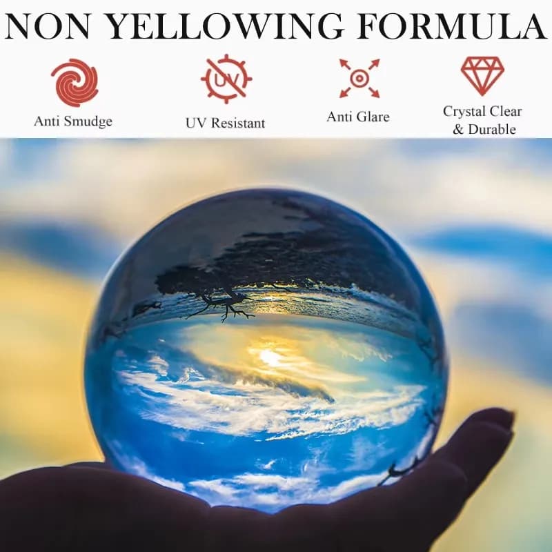 طقم راتنج إيبوكسي شفاف كريستالي 1:1، سهل الخلط، مقاوم للاصفرار والفقاعات، لصنع المجوهرات يدويًا - 6