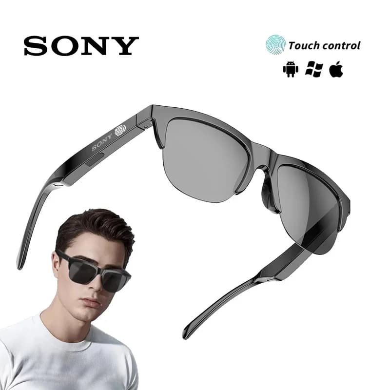 نظارة سوني F06 اللاسلكية سماعة رأس نظارات شمسية خارجية رياضية مكالمات بلوتوث مشغل موسيقى نظارات طبية مضادة للضوء الأزرق سماعة أذن ذكية - 4