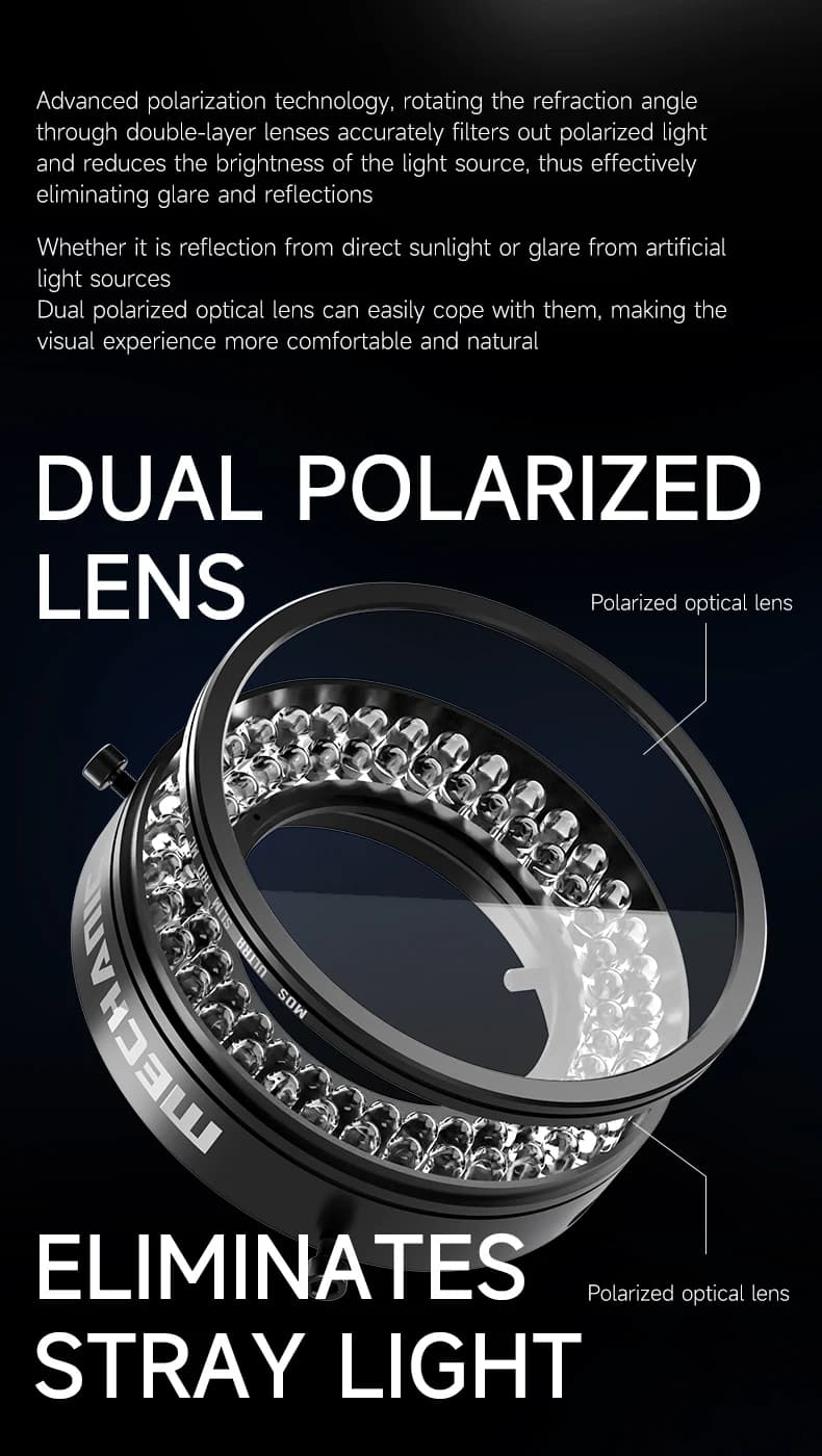 【MECHANIC】 LS720+ LS360 Microscope Ring Light Polarized Ring Lamp Eliminates Reflection for Soldering Repair Stereo Microscopes - 4