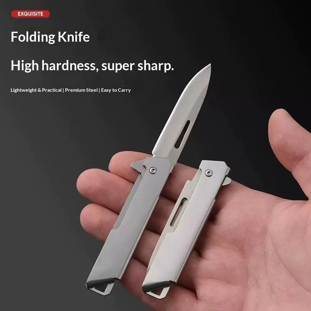 سكين طي متعدد الوظائف من الفولاذ الكامل، فتح سريع، سكين فاكهة حاد محمول، سكين جيب للاستخدام المنزلي - 2