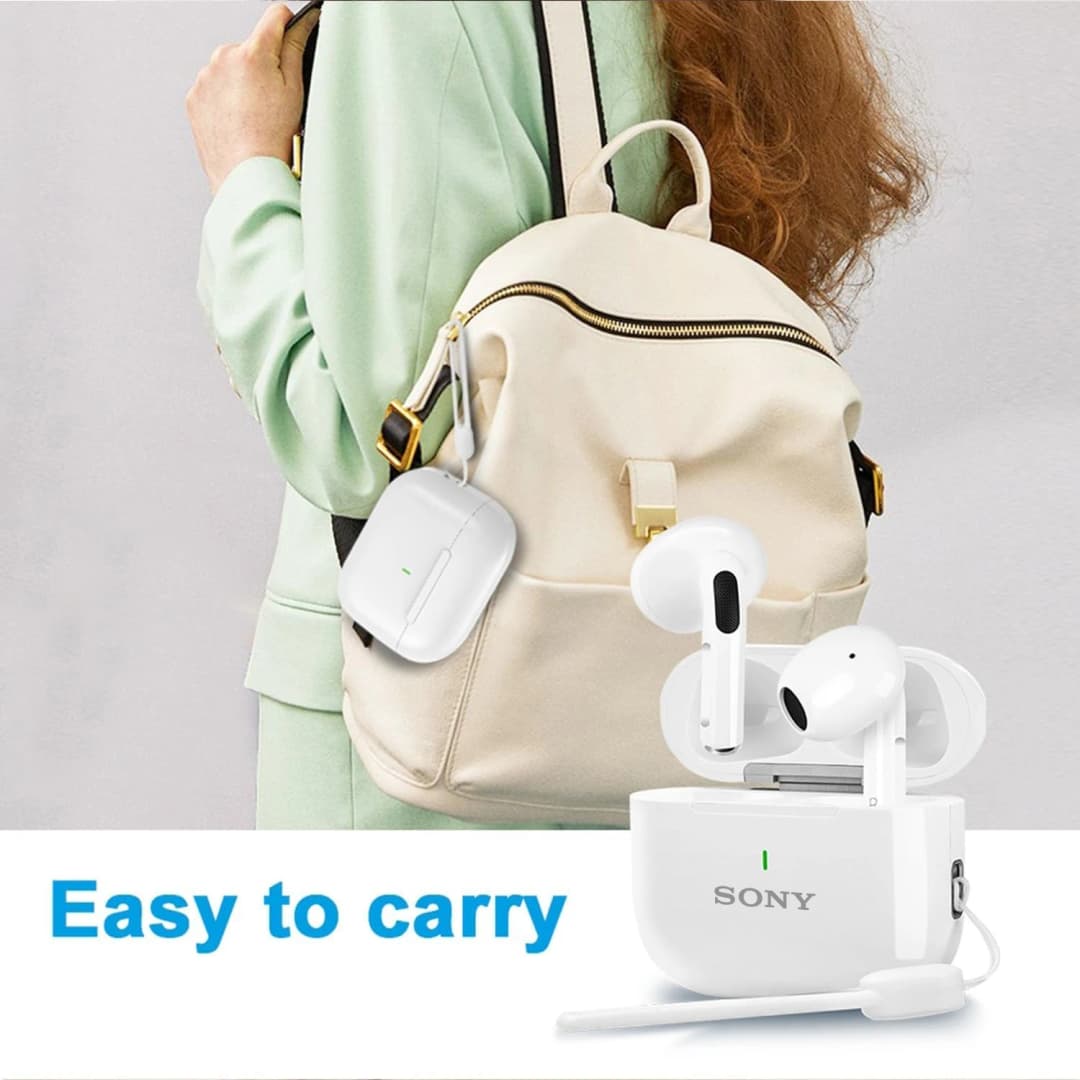 سماعة رأس بلوتوث لاسلكية أصلية من SONY A6 Pro داخل الأذن بسماعات أذن بجهير إضافي وسماعة أذن رياضية ستيريو HiFI مع مايكروفون وحبل تعليق للسماعة - 5