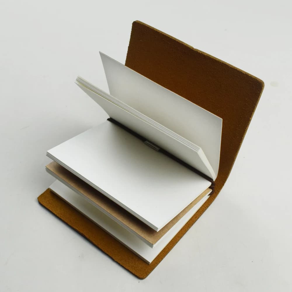 دفتر جيب من الجلد الطبيعي، يدوي الصنع، خمر، جلد البقر، يوميات، مجلة، كراسة رسم، مخطط، مفكرة، دفتر ملاحظات - 2