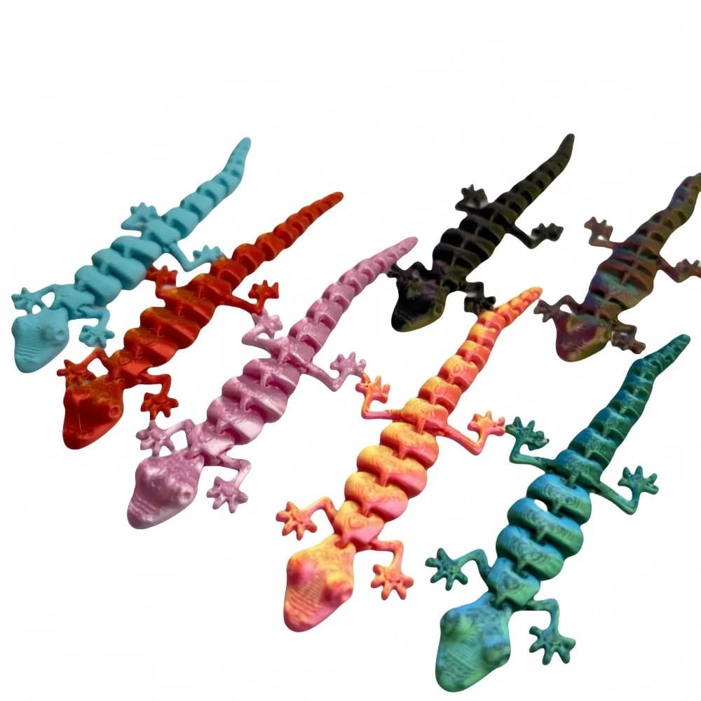 3D Printed Mini Lizard Figurines Animal Toys Creative Joints Movable Kids Gift Home Scene Decoration Simulation Lizard Kid Gifts - 3