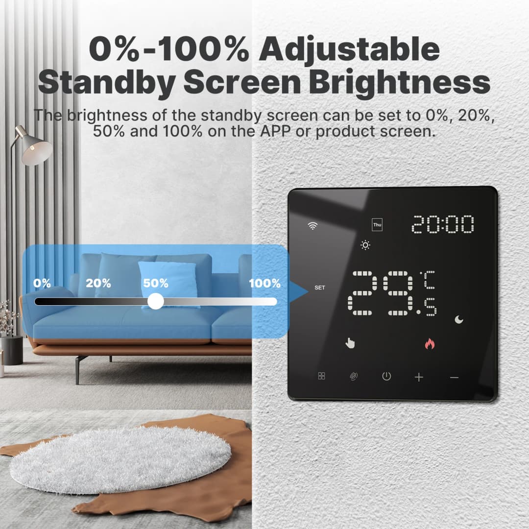 MOES Tuya ZigBee WiFi Smart Thermostat Programmable Temperature Controller for Water Boiler Electric Heating Alexa Google Home - 4