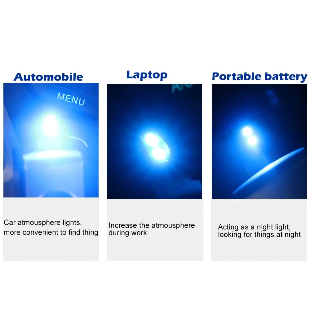 Mini USB Car Foot Light Emergency Lighting Car Accessory PC Auto Interior Plug And Play LED Atmosphere Light - 5