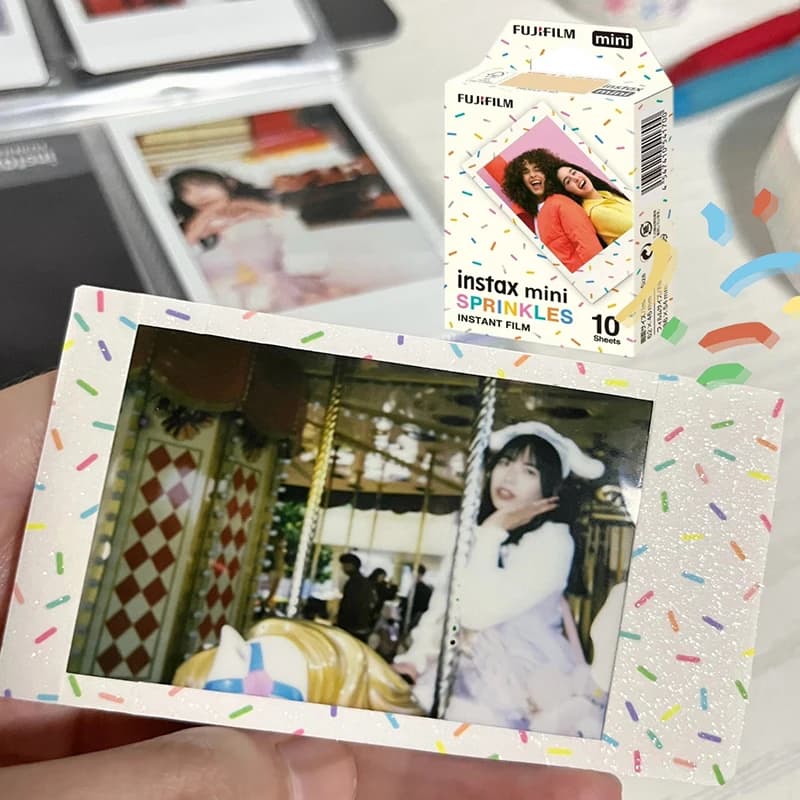 10-100 Sheets Fujifilm Instax Mini 12 Films Sprinkles for Instanx Mini 40 90 Evo 7+ SE Mini LiPlay Instax Mini Film Photo Paper - 4