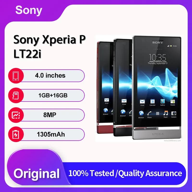 Original Unlocked Sony Xperia P LT22i 2G/3G 8MP Bluetooth 4.0 inches 1305mAh Mobile phone