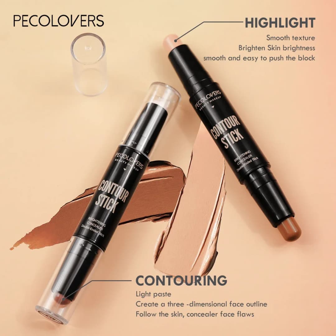 Double Head Highlight Pen Face Make Up Liquid Waterproof Contouring Foundation Contour Makeup Concealer Stick Pencil Cosmetics - 3