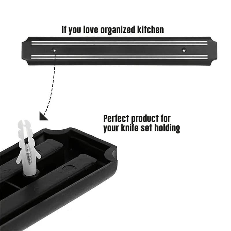 A Magnetic Wall Mounted Knife Holder, Storage Rack for Kitchen Utensils, Warehouse Tools, and Kitchen Small Tools - 4