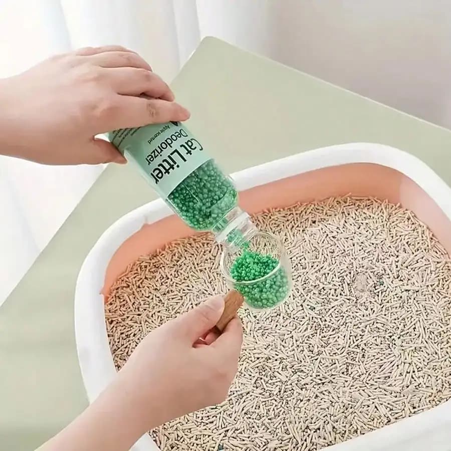 Fresh Scent Cat Litter Deodorizer Beads - Natural Plant-Based Odor Eliminator For Clean & Fragrant Pet Environments - 2