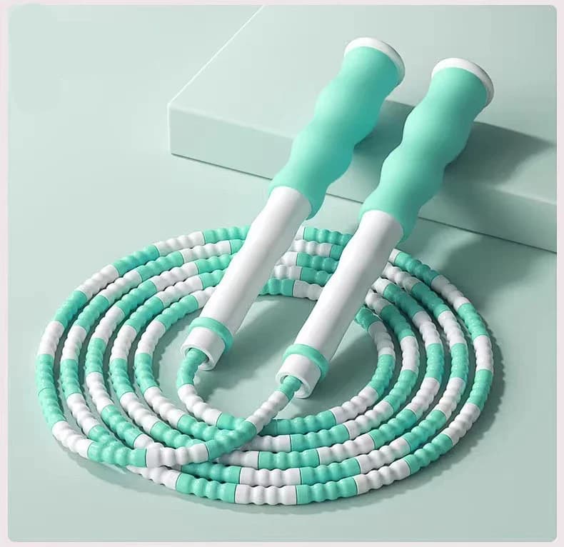 2.8M Skill Jump Rope Bamboo PVC Beginner Adult Child Soft Beaded No Tangle Segmented Fitness Skipping Cable Workout - 2