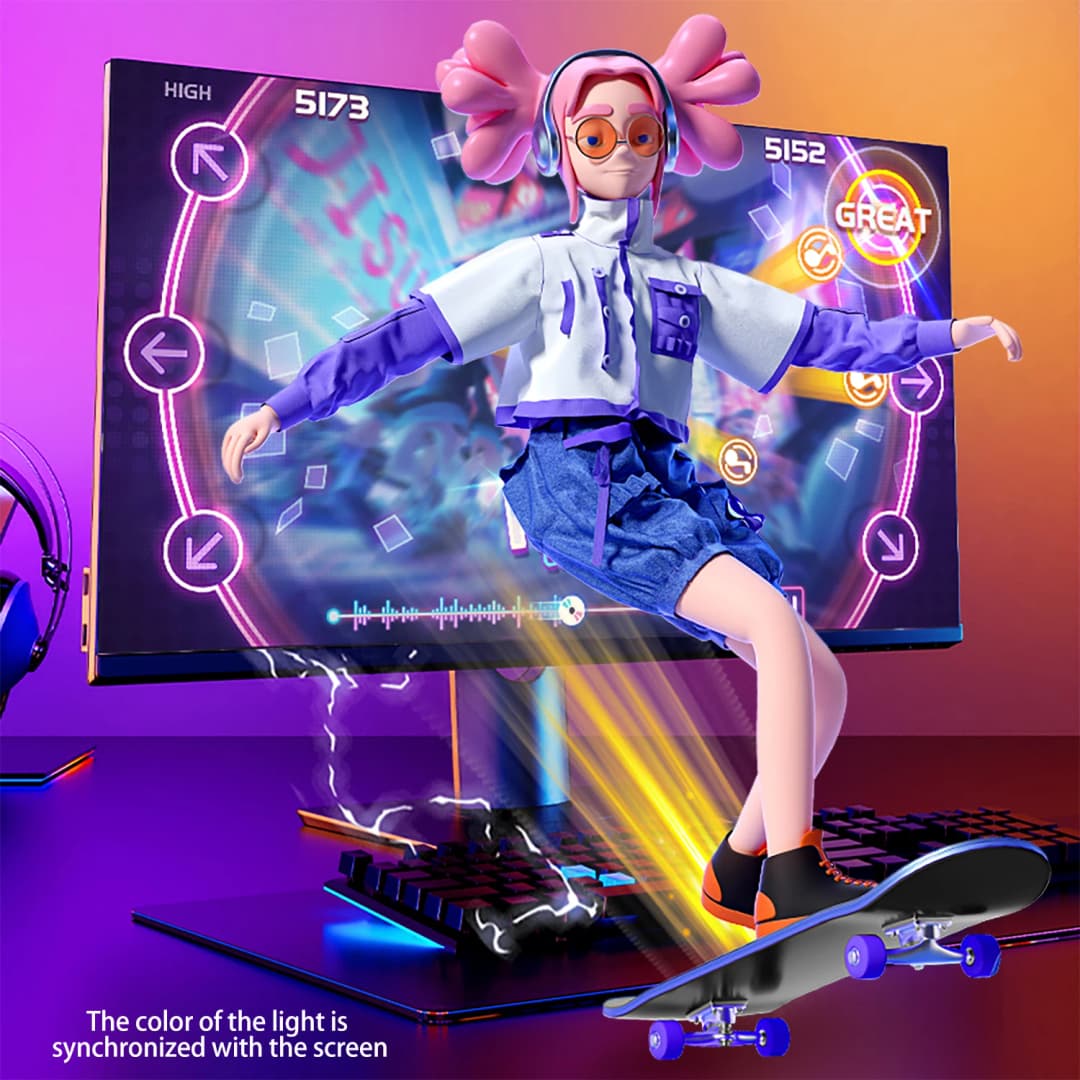 شريط إضاءة ليد ذكي للألعاب إضاءة خلفية لشاشة الكمبيوتر شريط إضاءة متزامن RGB شريط إضاءة شاشة USB ديكور غرفة نوم الألعاب - 5