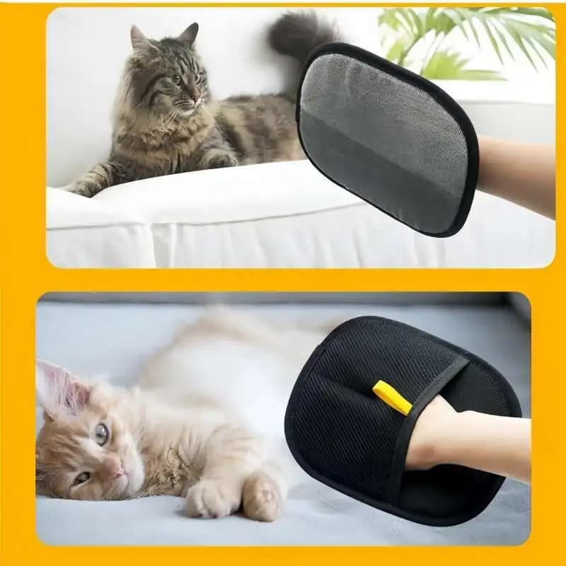 Upgrated Pet Hair Remover Glove Double-Sided Fur Gloves Cat Dog Fur Magnet Gloves for Washing Deshedding Cleaning Carpets Sofas - 3