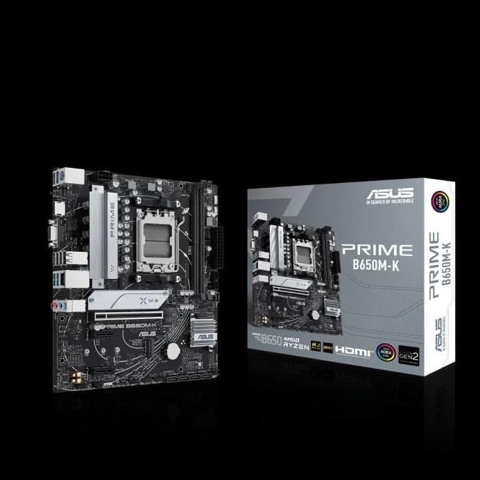 ASUS PRIME B650M K New AMD B650 Supports 96GB AMD Ryzen ™ 7000 8000 9000 Series Socket AM5 Motherboard - 2