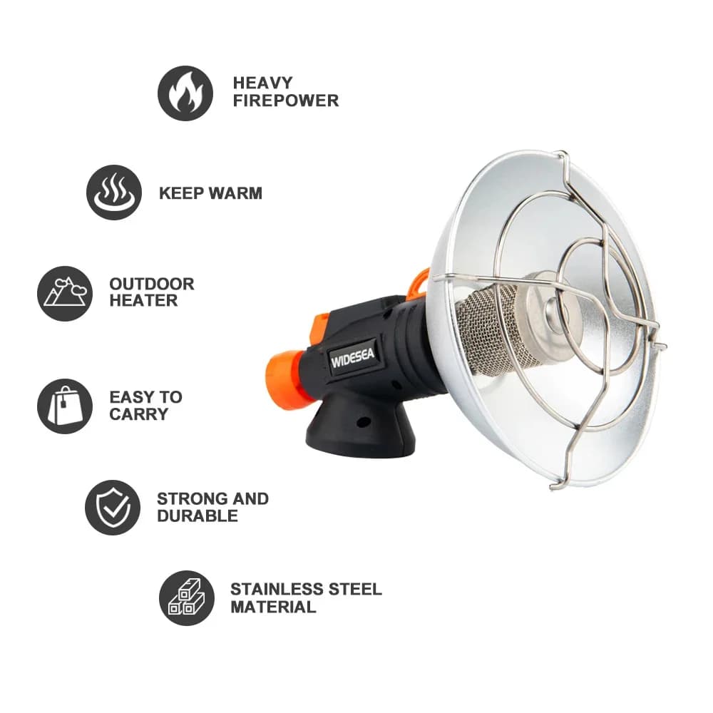 Widesea Camping Heater Portable Stainless Steel Fireplace for Winter Outdoor Stove Hiking Gas Burner Heating Survival Equipment - 2
