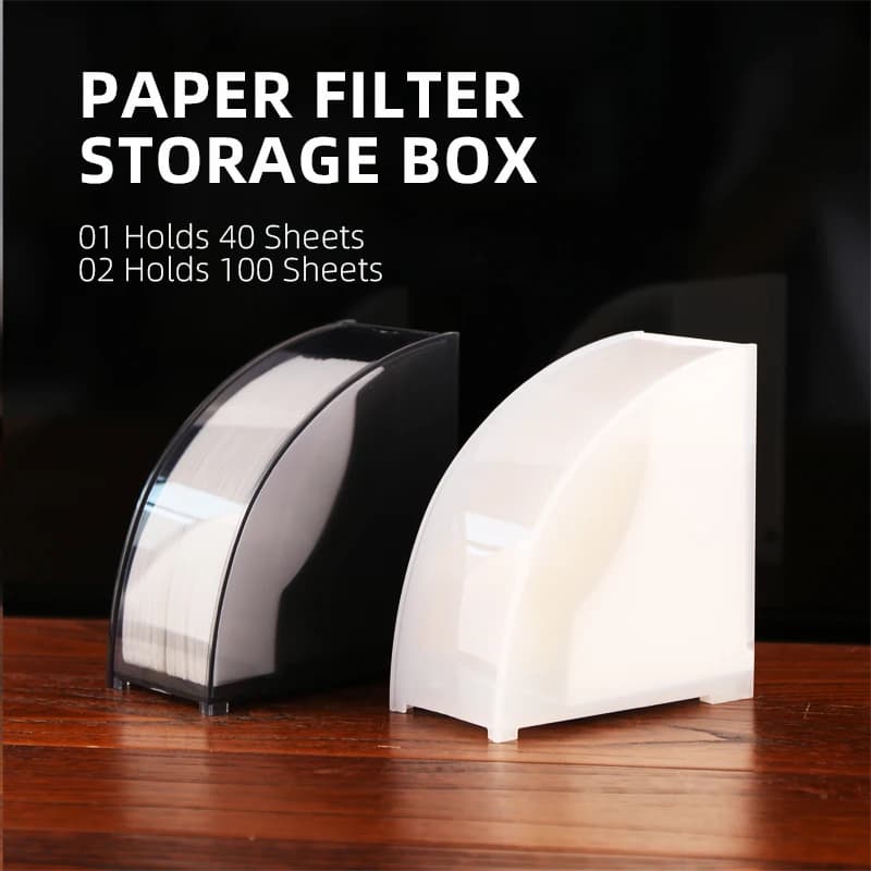 Plastic Dust-proof Filter Paper Box Filter Paper Holder Coffee V Filter Paper Fan-shaped Filter Paper Dust-proof Storage Box - 2