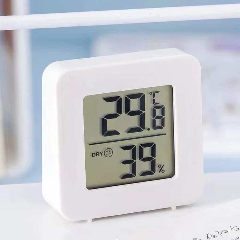 4 قطع ميزان حرارة ورطوبة رقمي صغير بشاشة LCD، لمراقبة درجة الحرارة والرطوبة في الداخل والخارج - 2