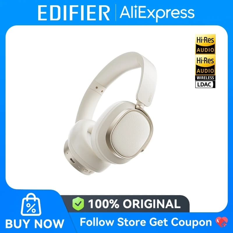 Edifier ES850NB Over-Ear Bluetooth Headphones - Active Noise Cancelling, Hi-Res LDAC, Multipoint Connection, 92H Playtime - 2
