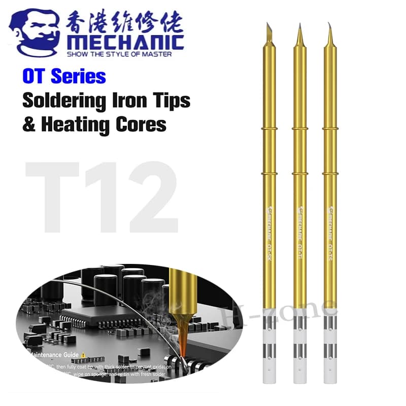 نصائح مكواة لحام ميكانيك OT-TI TS SK بتسخين خارجي للتسخين السريع، مناسبة لمحطات لحام سلسلة T12