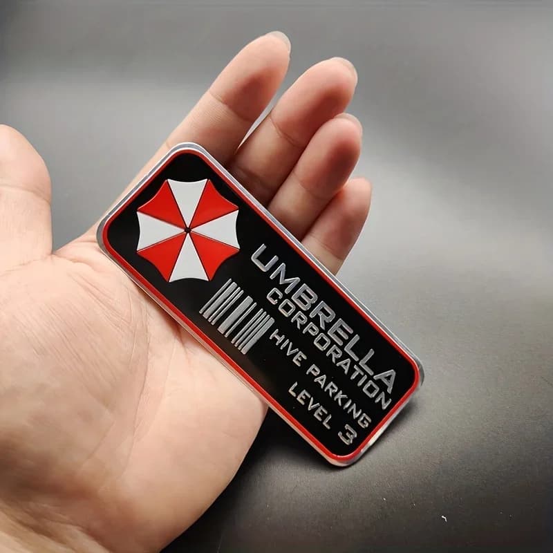 New 3D Car Metal Emblem Badge Car Body Trunk Badge Stickers For Umbrella Corporation Car Styling Decoration Accessories