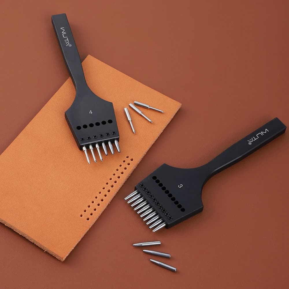 أدوات WUTA للجيل الثاني، رؤوس حادة قابلة للاستبدال، ثقب دائري قابل للإزالة، إزميل دائري، وأدوات جلدية يدوية - اصنعها بنفسك - 5