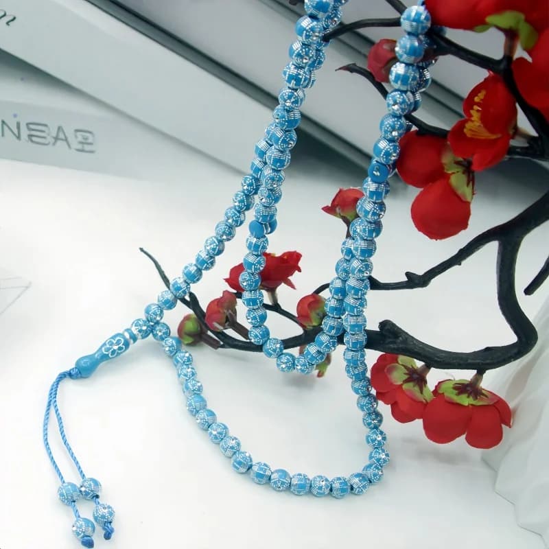 Muslim Tasbih 6mm 99 Beads Islam Prayer Rosary Islamic Worship Prayer Misbaha Ceremony Religious Eid Ramadan Gift - 6