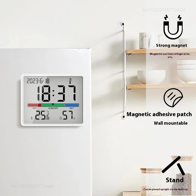 Mijia New Electronic Thermometer Hygrometer Weather Station High Precision with Table Clock Function Mini Thermometer LCD Tools - 3
