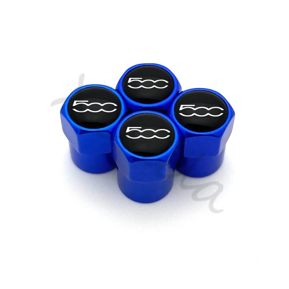 4Pcs Aluminum Alloy Car Wheel Tire Valve Caps Air Tyre Stem Cover Case Plugs Airtight For Fiat 500 2007-2015 Styling Accessories - 4