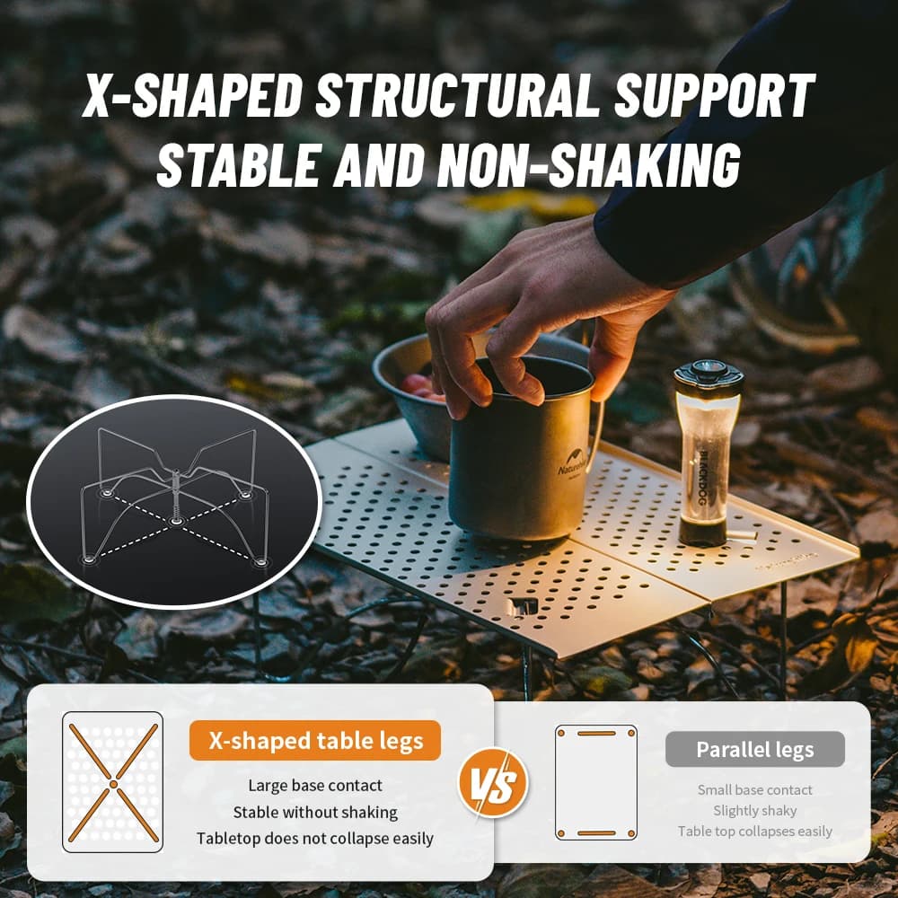 Naturehike 2024 New Camping Mini Table Ultralight High Load Easy Clean Picnic Table Outdoor Portable Folding Fishing Tables - 2