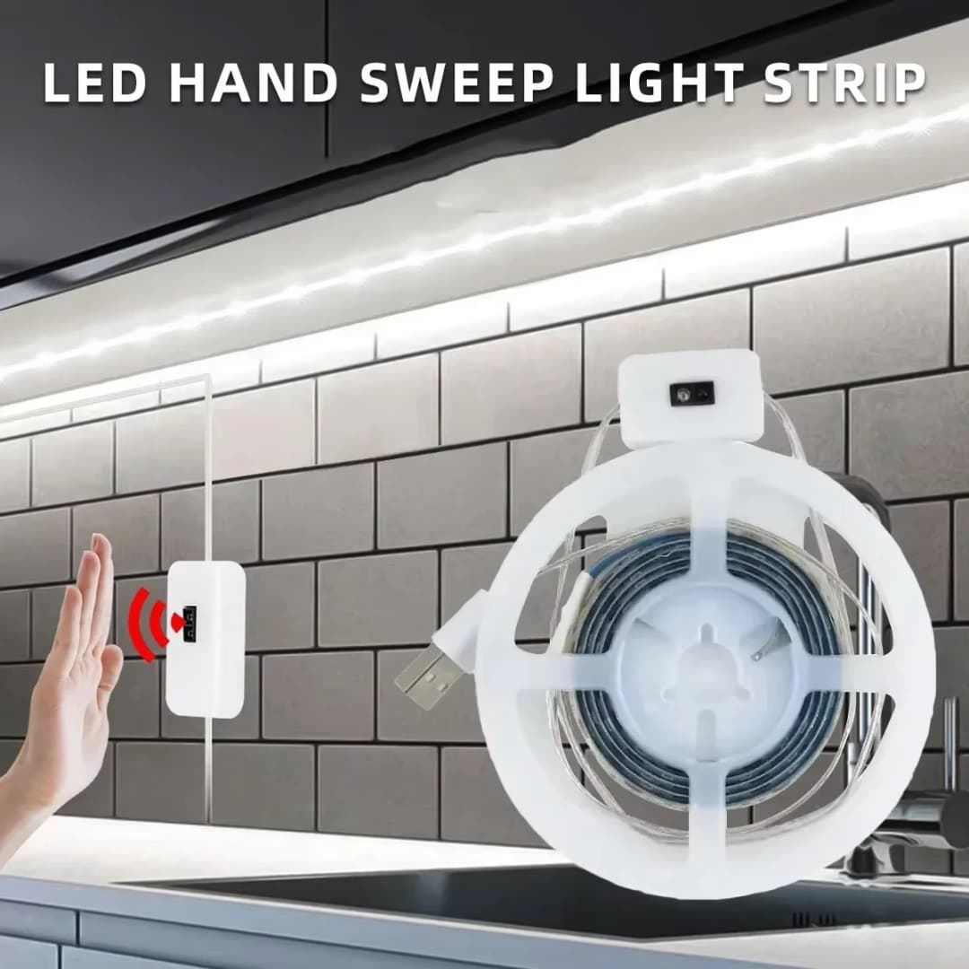 شريط إضاءة LED مع خافت ذكي ومستشعر إيماءات سهل التركيب مناسب لغرف المعيشة والخزائن وإضاءة غرف النوم