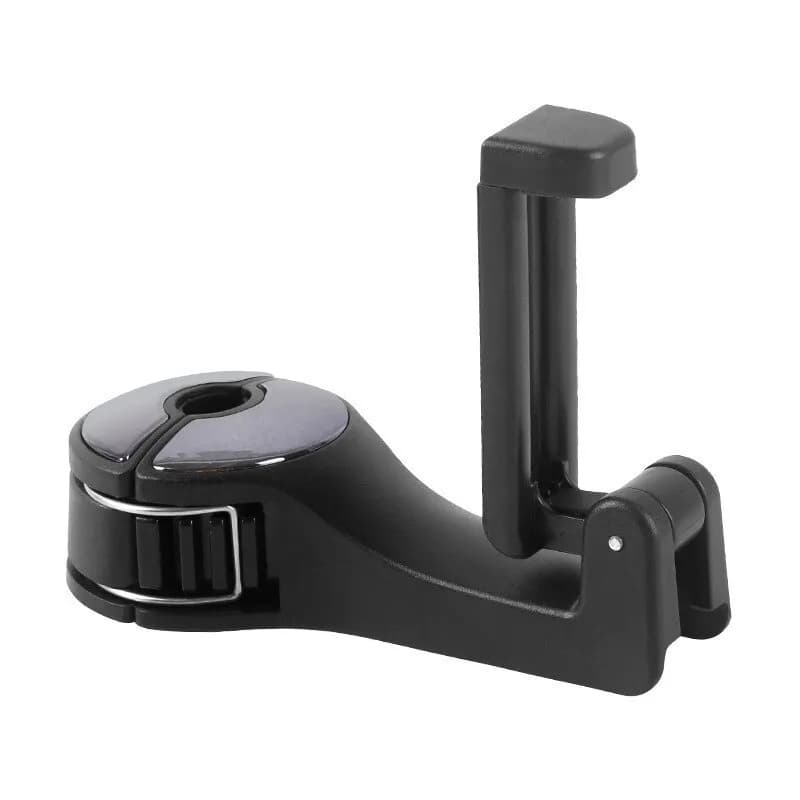 Multi-functional 2 In 1 Car Hook Hidden Multifunctional Rear Headrest Hook Car Rear Phone Holder Lock Type Mobile Phone Holder - 6