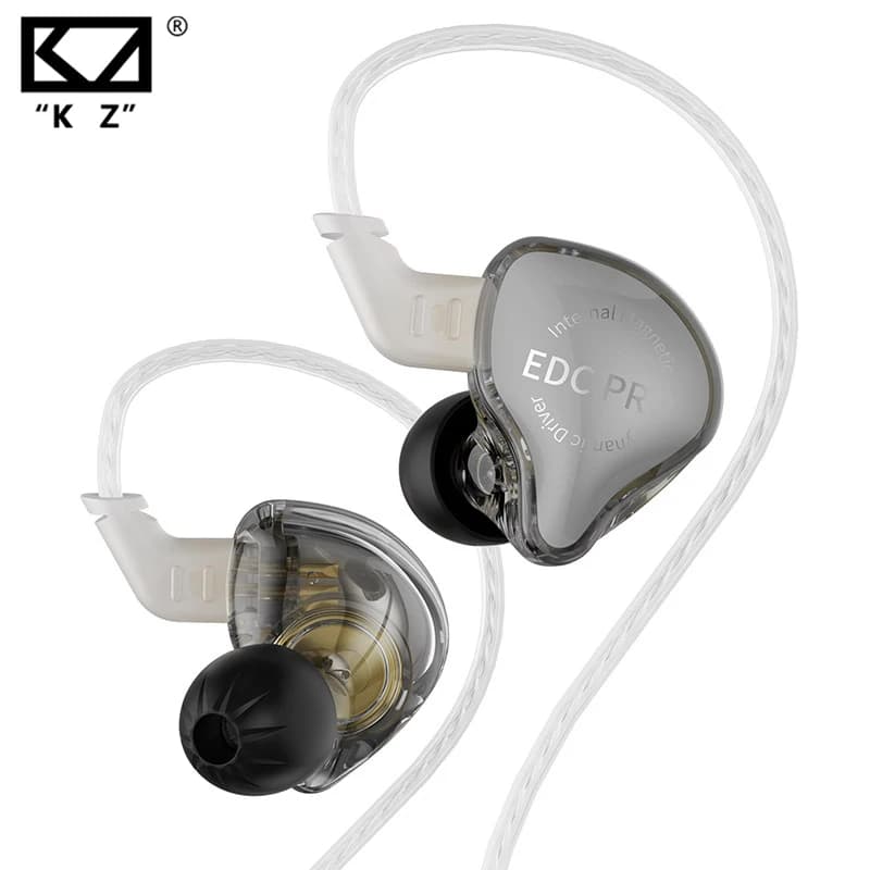 KZ EDC PRO سماعات أذن ديناميكية محسنة عالية الجودة HIFI كابل قابل للتبديل سلكي إلغاء ضوضاء الحركة